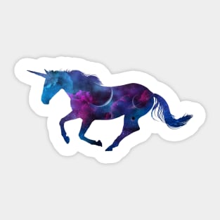 Galaxy Space Unicorn Sticker